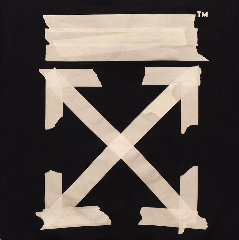 高版本OFF-WHITE C/O VIRGIL ABLOH 胶带箭头印花圆领卫衣