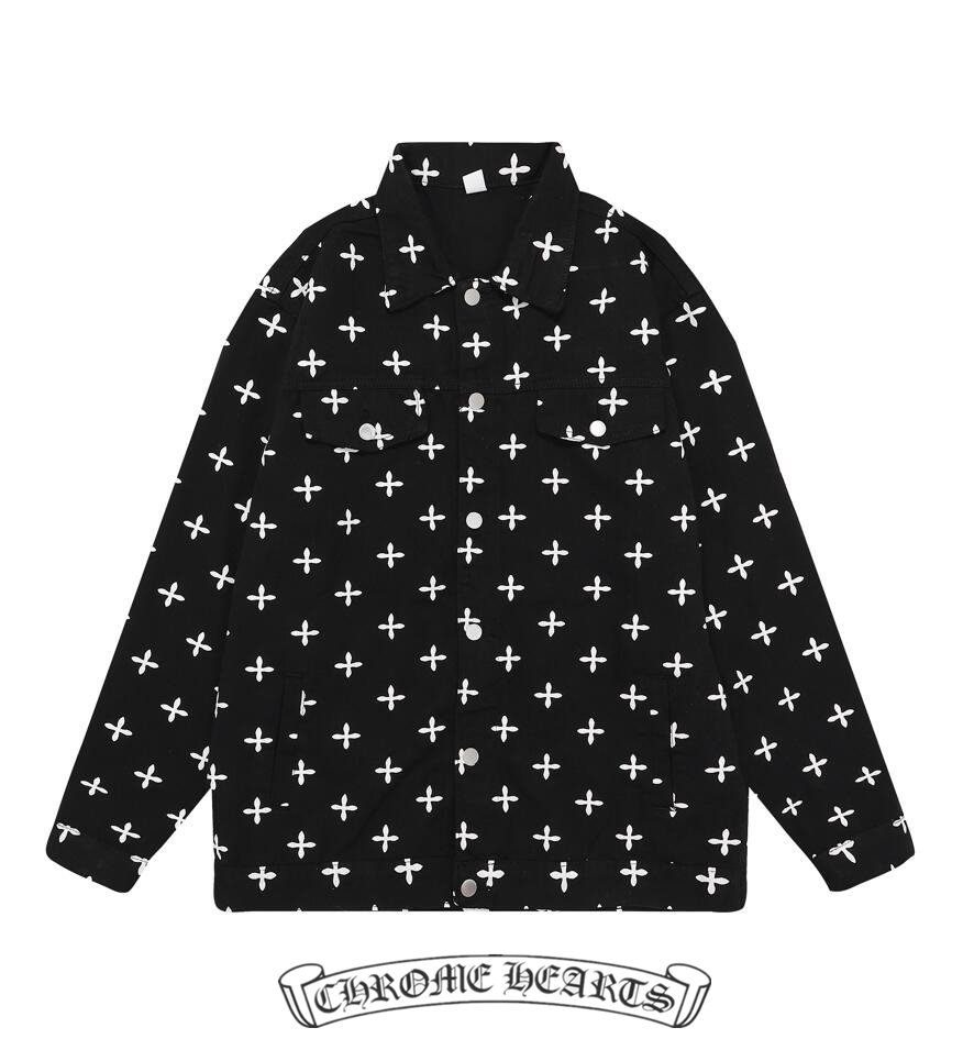 高版本Chrome Hearts 克罗心 满印十字牛仔外套