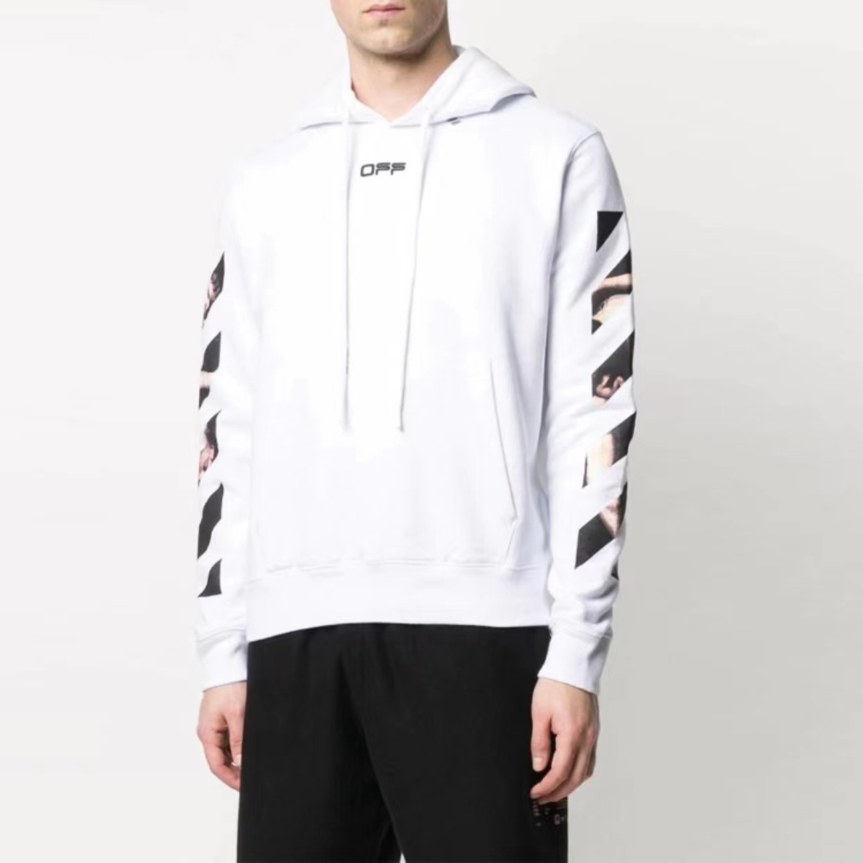 Off-White Roupa Camisola com capuz Branco Impressão Top com capuz