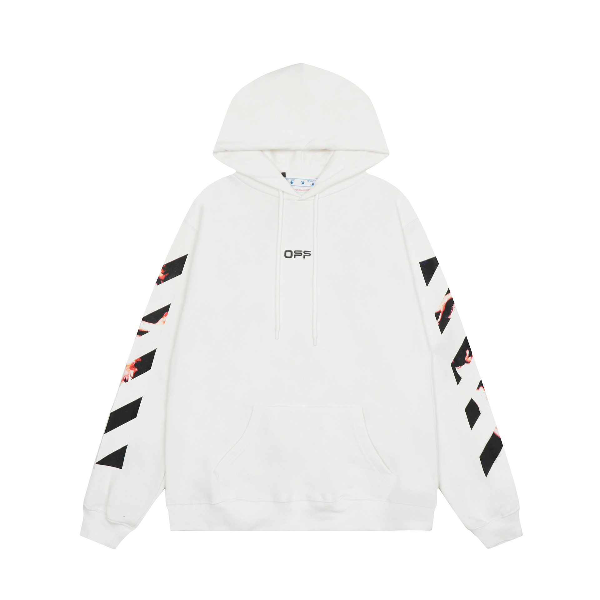 高版本OFF-WHITE C/O VIRGIL ABLOH 卡拉瓦乔圣母油画印花连帽卫衣