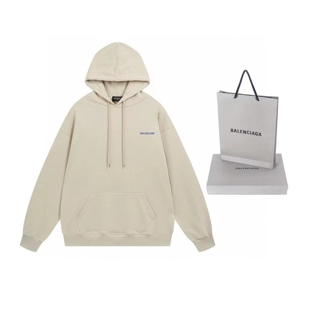 高版本BALENCIAGA/巴黎世家 重磅字母印花连帽卫衣