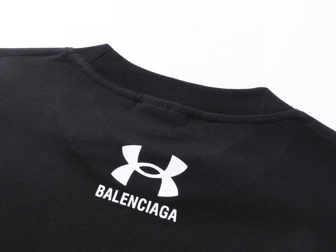 高版本BALENCIAGA/巴黎世家 x 安德玛联名款字母印花短袖T恤