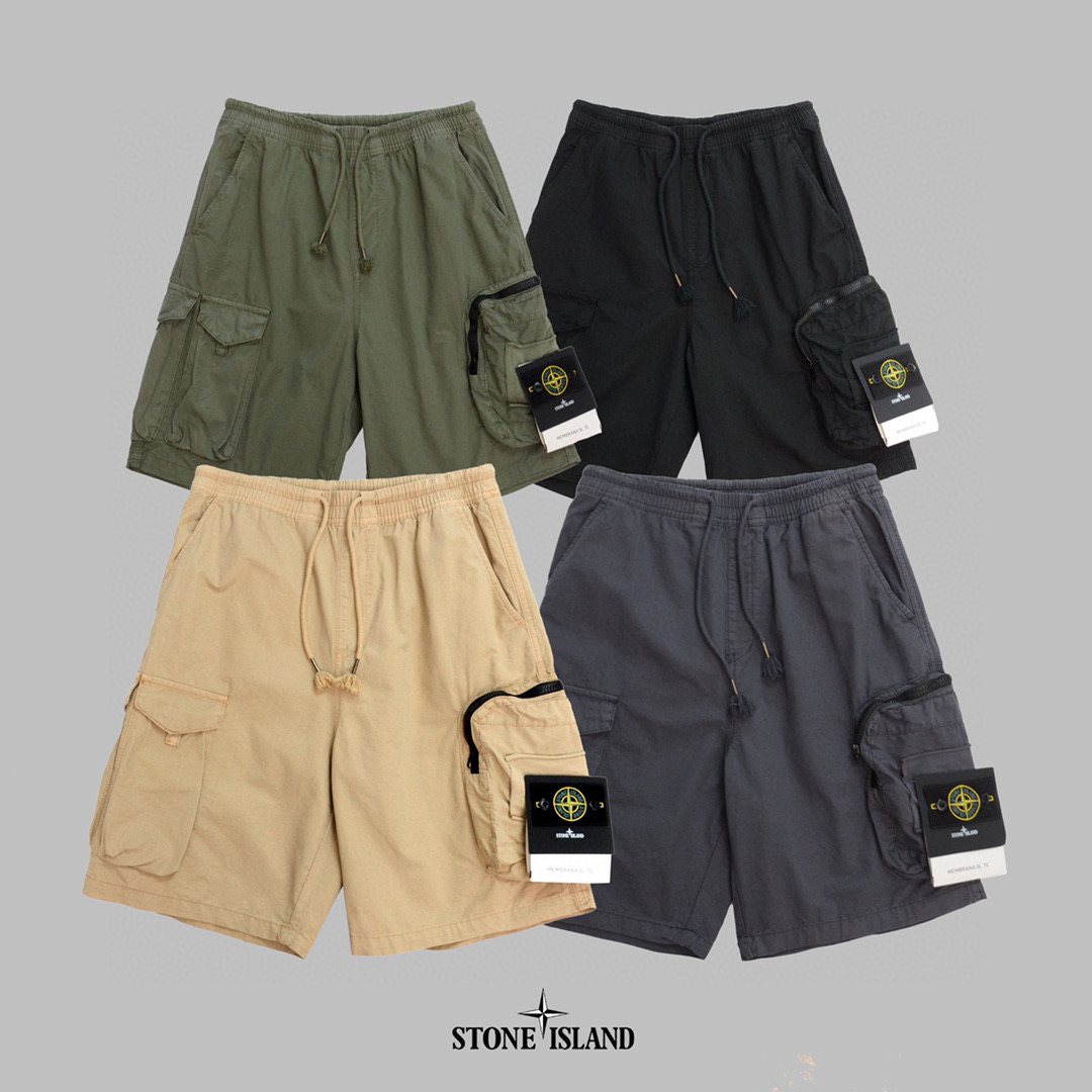 Stone Island Vêtements Shorts Vert armée Noir Bleu Gris Jaune Collection printemps – été Vintage