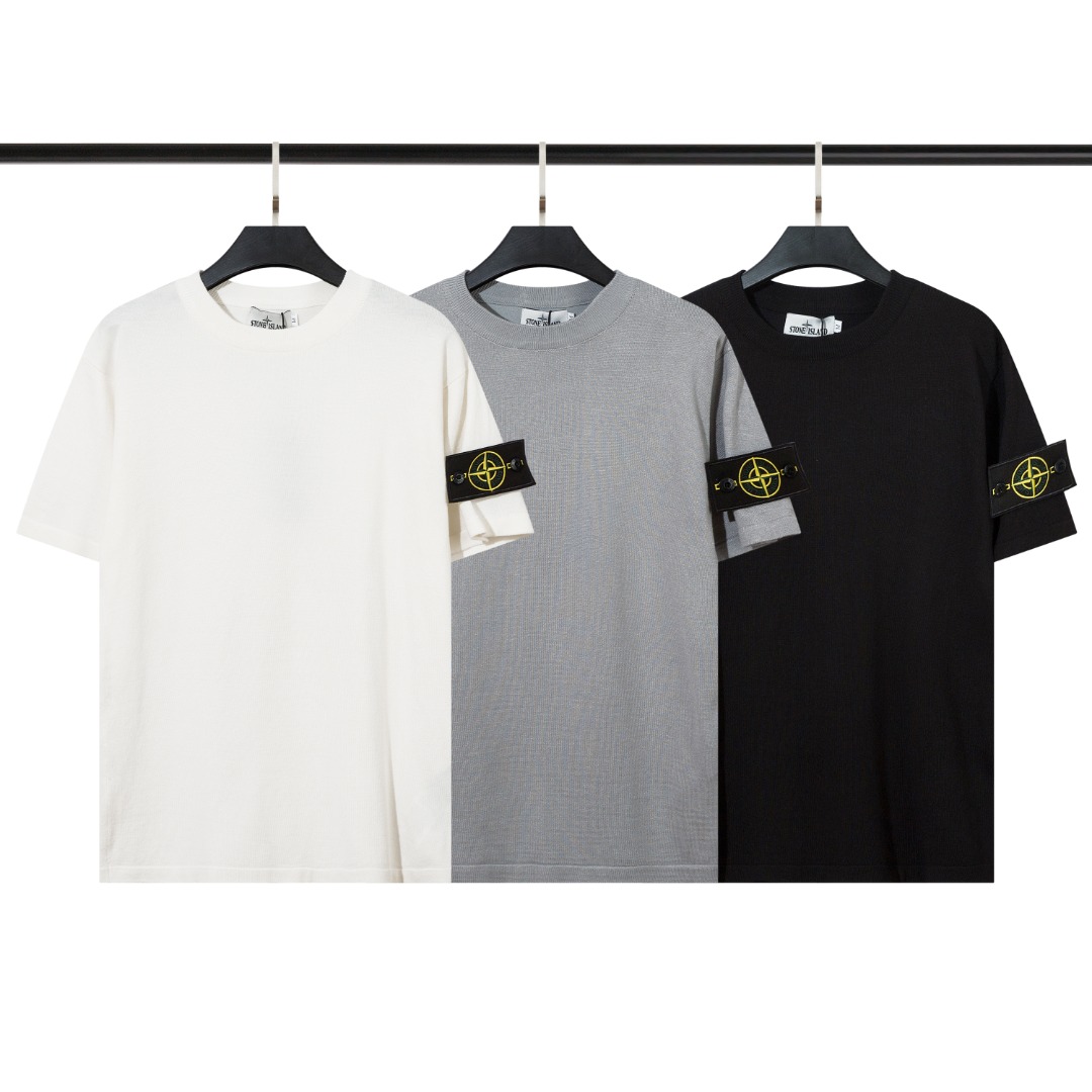 Stone Island Vêtements Pull En Tricot Sweatshirts T-Shirt Noir Gris Blanc Tricot
