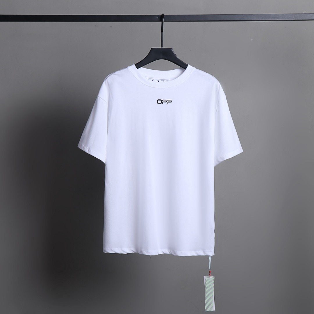 Off-White Vêtements T-Shirt Noir Blanc Manches courtes