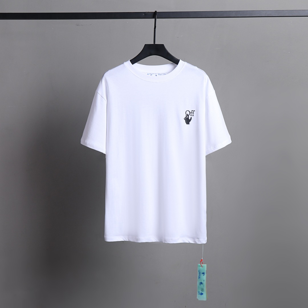 Off-White Vêtements T-Shirt Noir Blanc Manches courtes