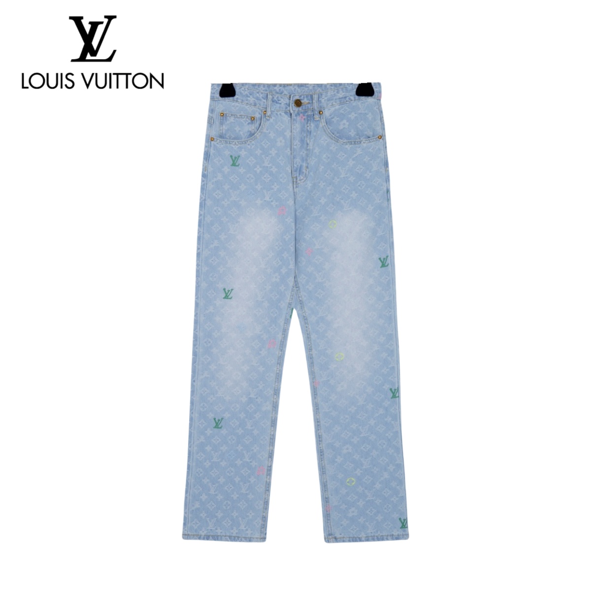 Louis Vuitton Buy Clothing Jeans Blue Embroidery Spring/Summer Collection