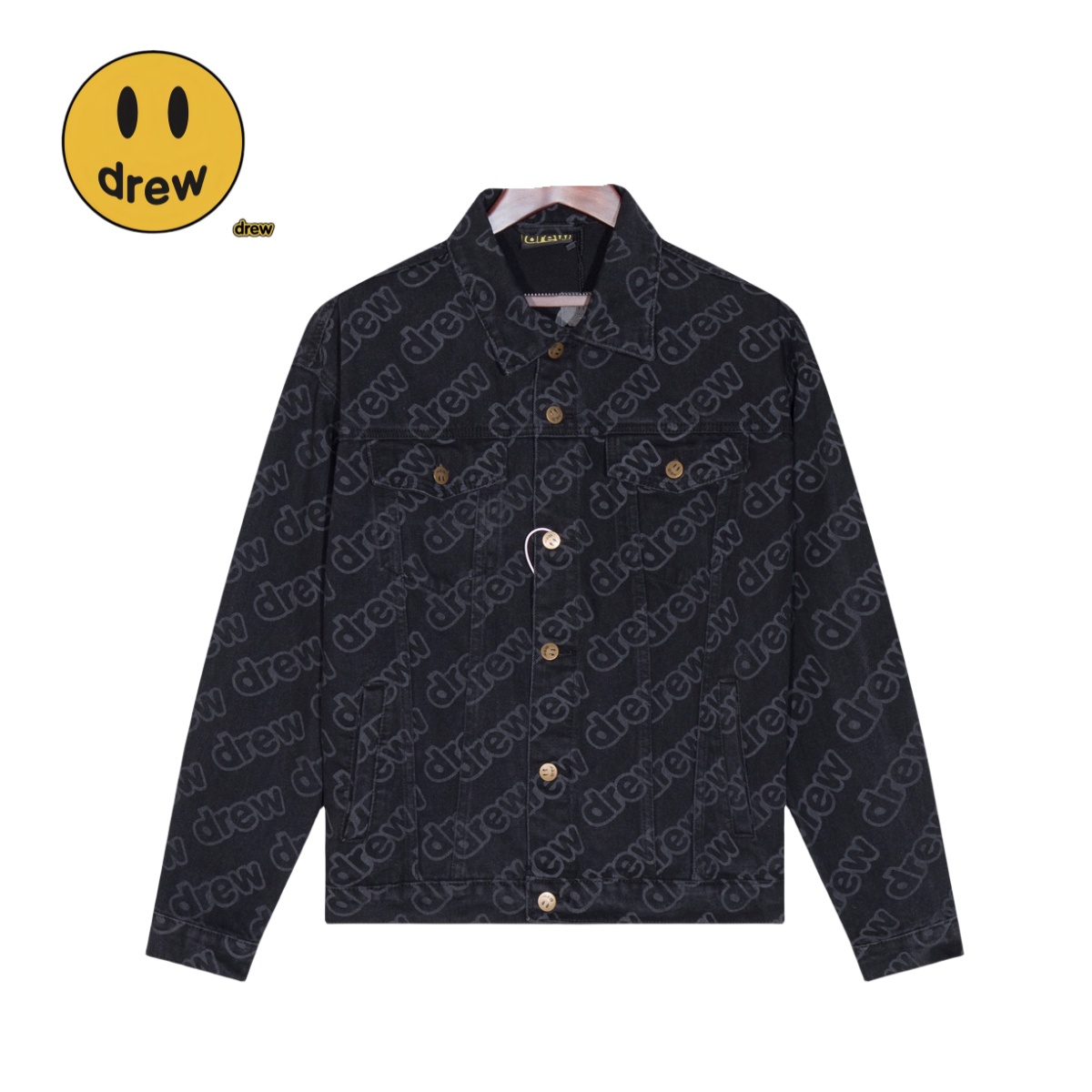 [Puro original] Número de modelo: XL028 [Nuevo] Drew House | 24Fw Justin Bieber mismo estilo chaqueta vaquera con estam…