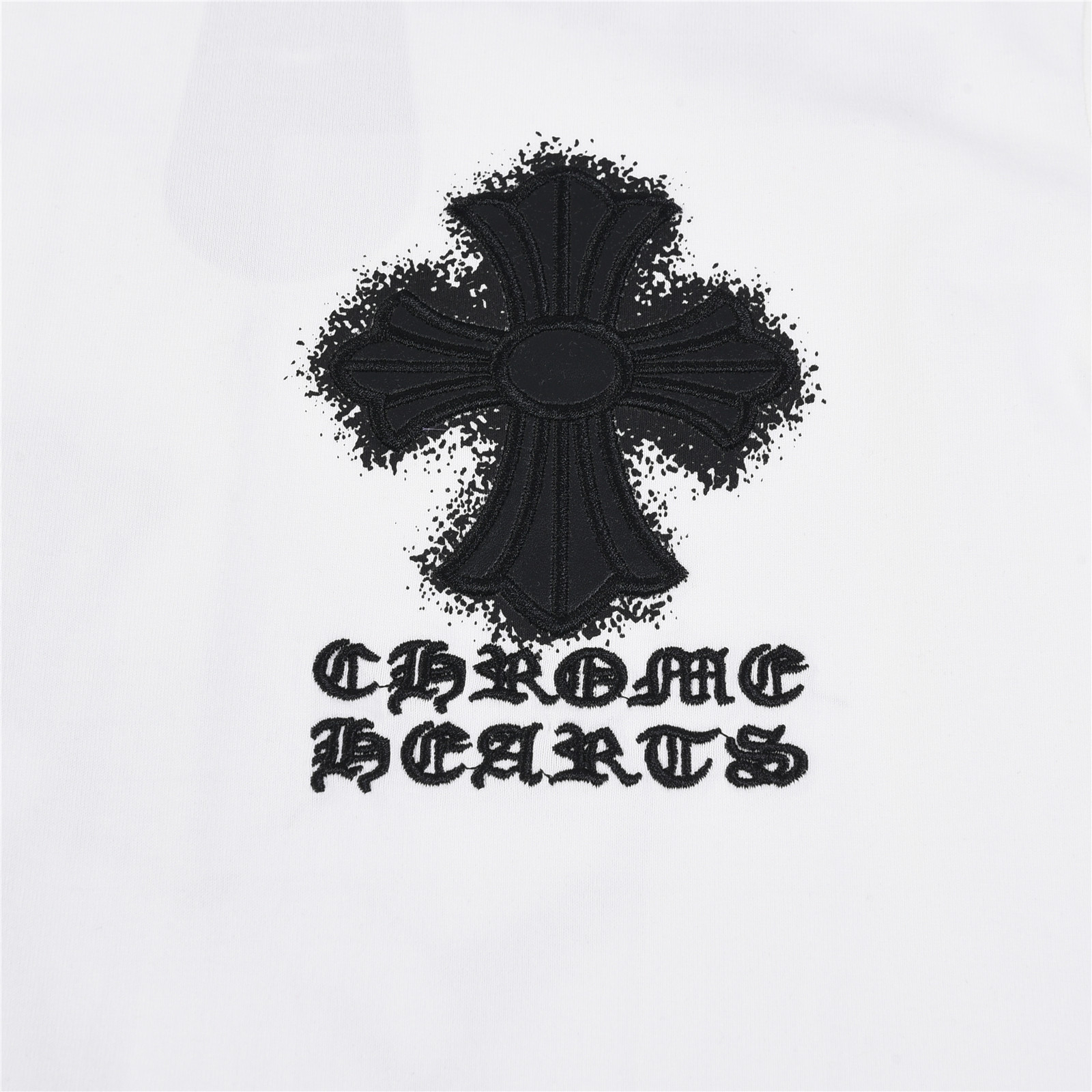 Chrome Hearts/克罗心24ss 压皮十字架刺绣梵文短袖T恤