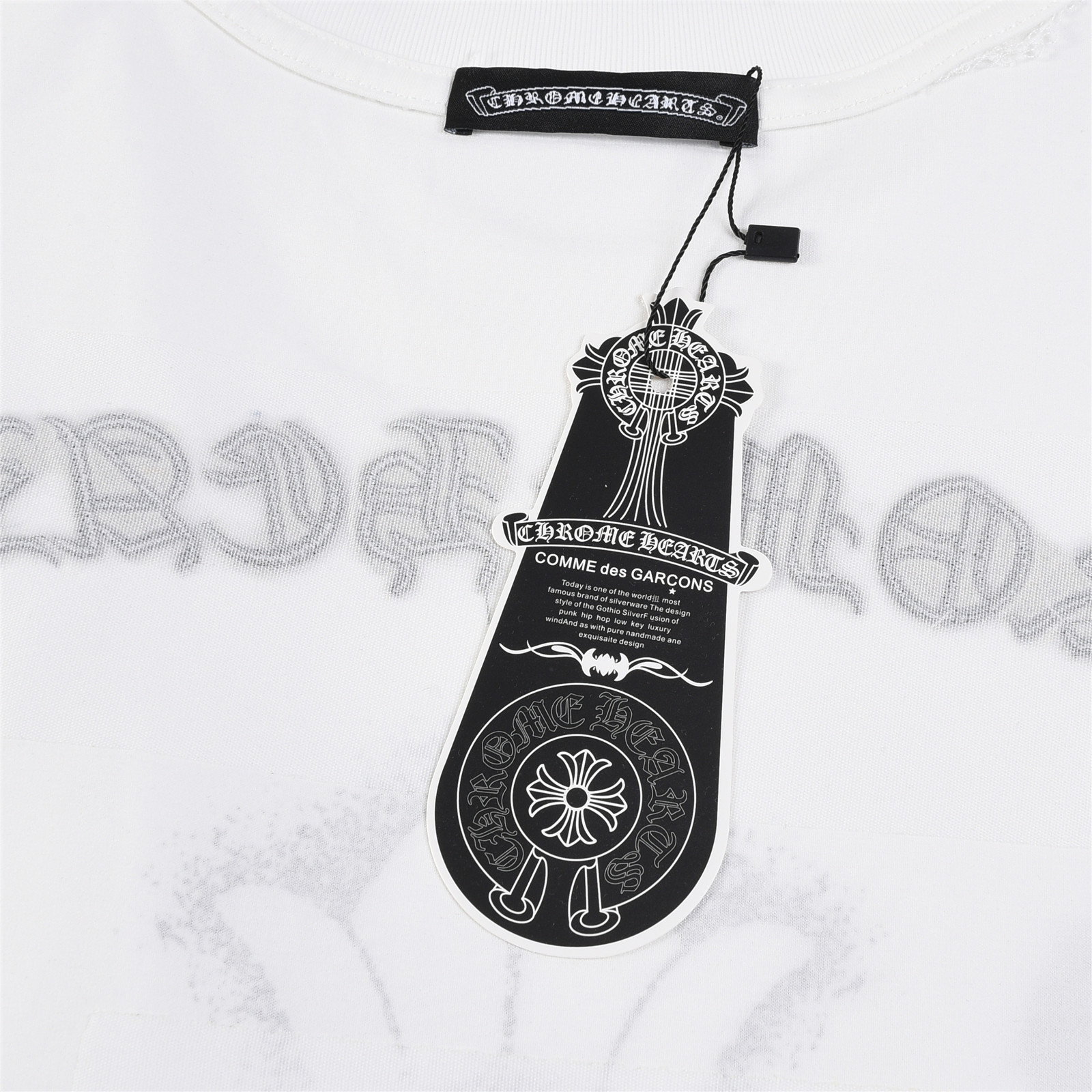 Chrome Hearts/克罗心24ss 压皮十字架刺绣梵文短袖T恤