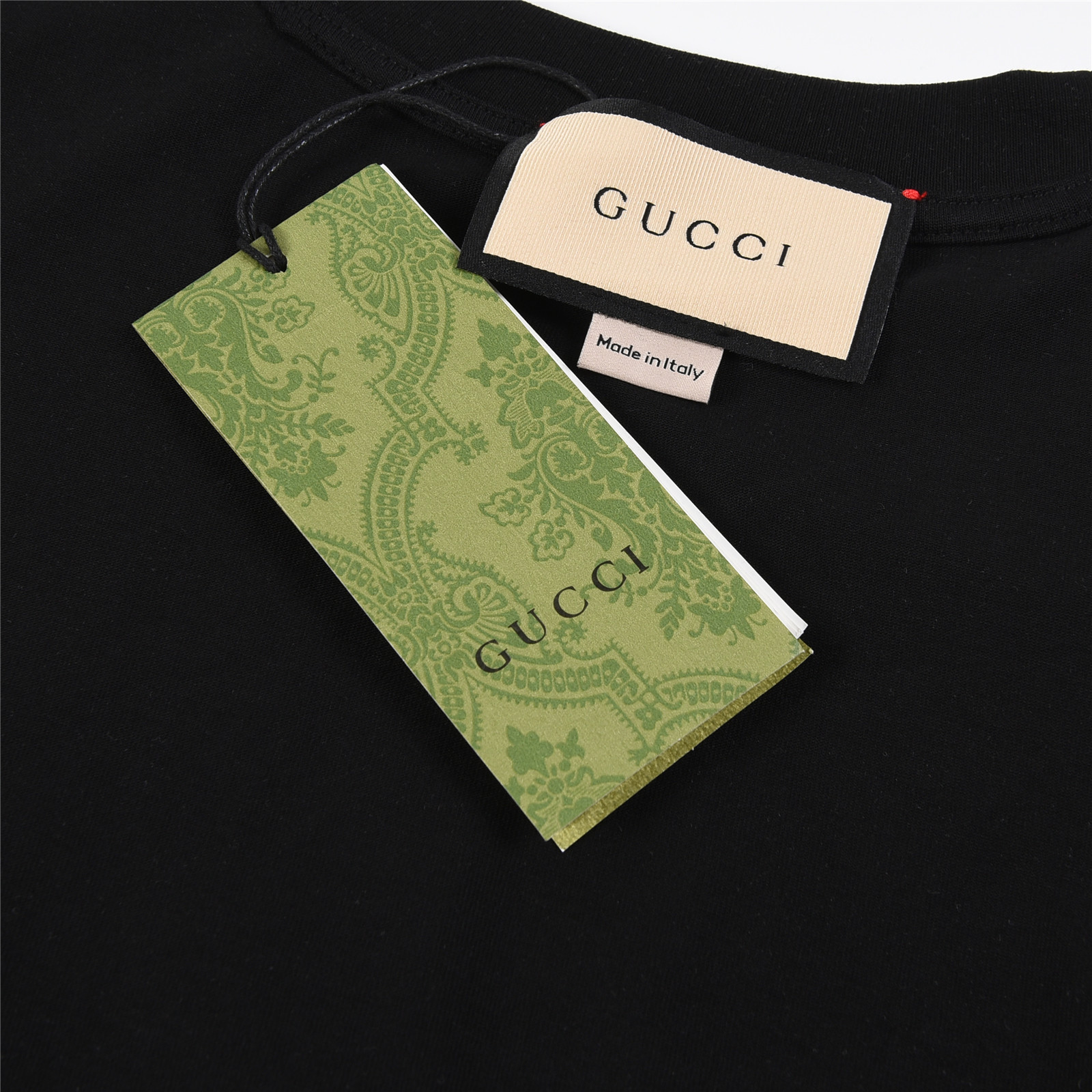 Gucci/古驰24ss 双G绣花后背涂鸦短袖T恤