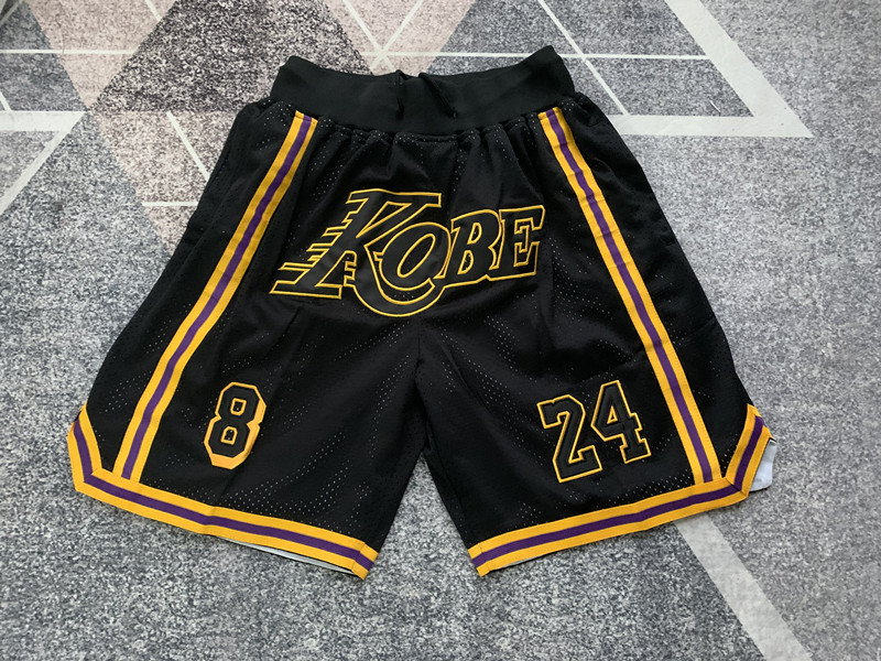 NBA Los Angeles Lakers Kobe Embroidery Basketball Shorts – High-Quality Customized Team Pants.