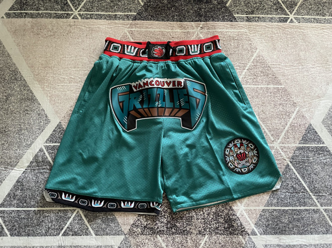 Just Don NBA Vancouver Grizzlies Shorts - Premium Embroidered Basketball Shorts