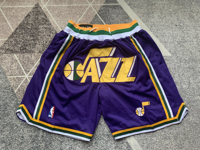 Just Don NBA Utah Jazz Team Shorts - Pantalones Cortos de Baloncesto Bordados 1 Just Don NBA Utah Jazz Team Shorts - Pantalones Cortos de Baloncesto Bordados
