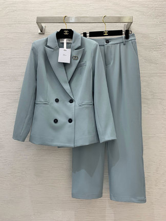 Dior Clothing Coats & Jackets Pants & Trousers Two Piece Outfits & Matching Sets Blue Grey Spring/Summer Collection