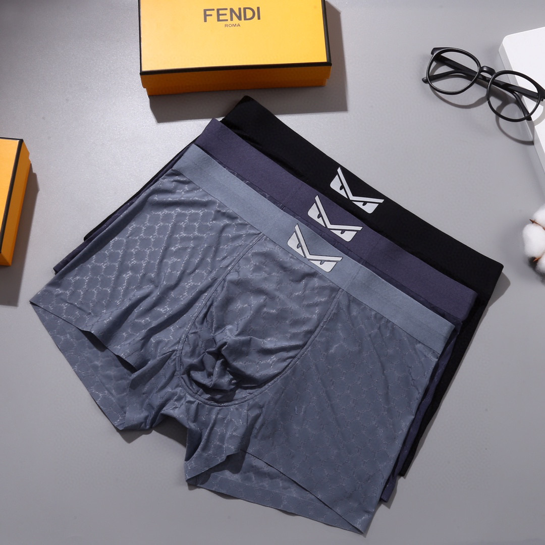 经典款🔥小怪兽 FENDI 芬迪原单品质，精品盒装男士内裤！外贸国外订单，高品质，无痕切割工艺 科学配 