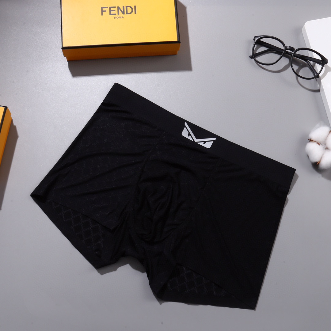 经典款🔥小怪兽 FENDI 芬迪原单品质，精品盒装男士内裤！外贸国外订单，高品质，无痕切割工艺 科学配 