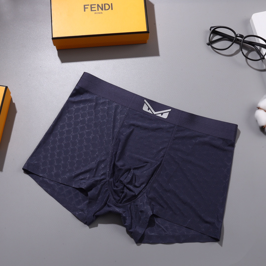 经典款🔥小怪兽 FENDI 芬迪原单品质，精品盒装男士内裤！外贸国外订单，高品质，无痕切割工艺 科学配 