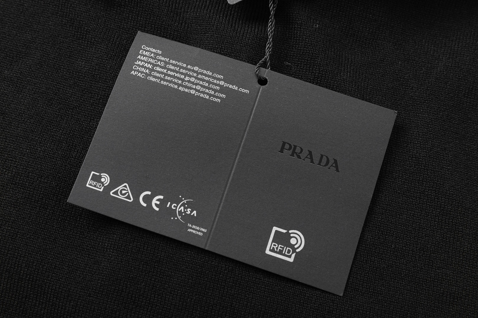 210 Prada/普拉达 新款提花针织圆领polo 含羊毛