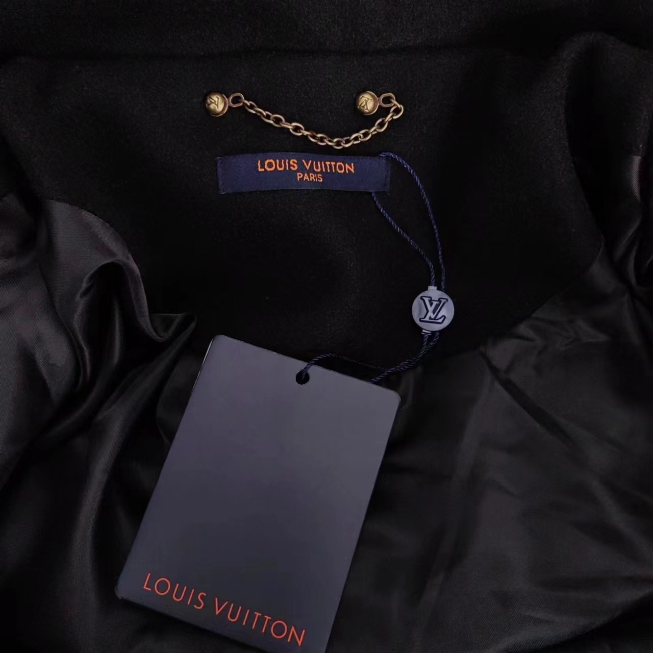 细节图 LOUIS VUITTON 路易威登 2023ss 走秀款黑色野仙踪毛呢棒球服外套