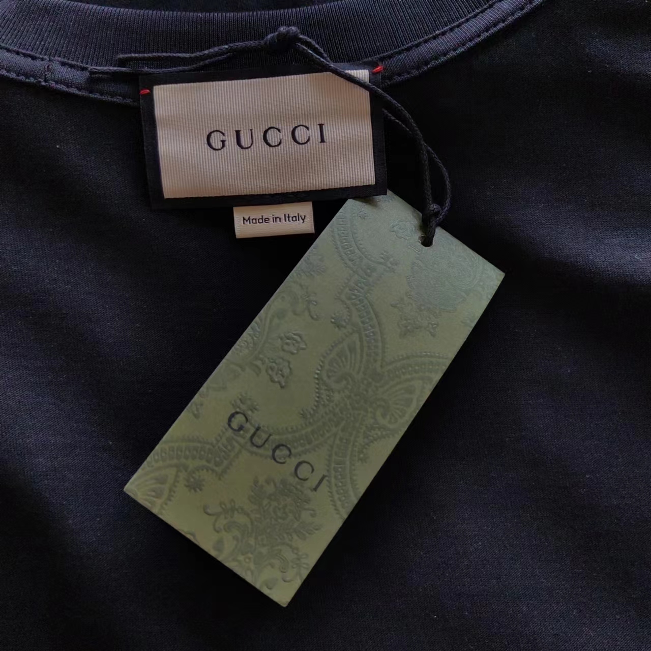 实拍细节图 GUCCI 古驰 logo笑脸印花短袖T桖