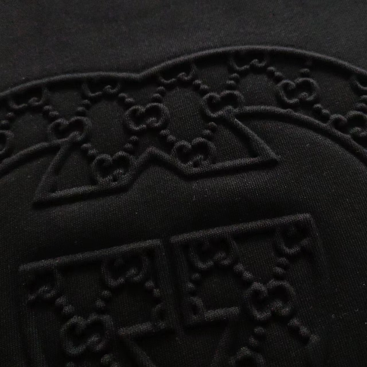 实拍细节图+尺码表 Gucci/古驰 24ss 暗纹3D压纹大LOGO字母圆领短袖T桖