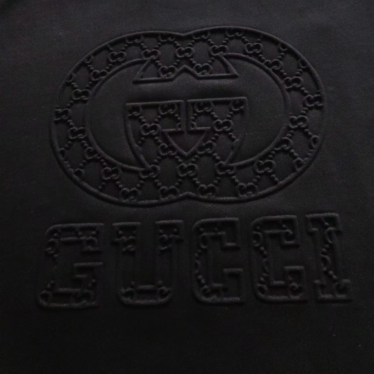 实拍细节图+尺码表 Gucci/古驰 24ss 暗纹3D压纹大LOGO字母圆领短袖T桖