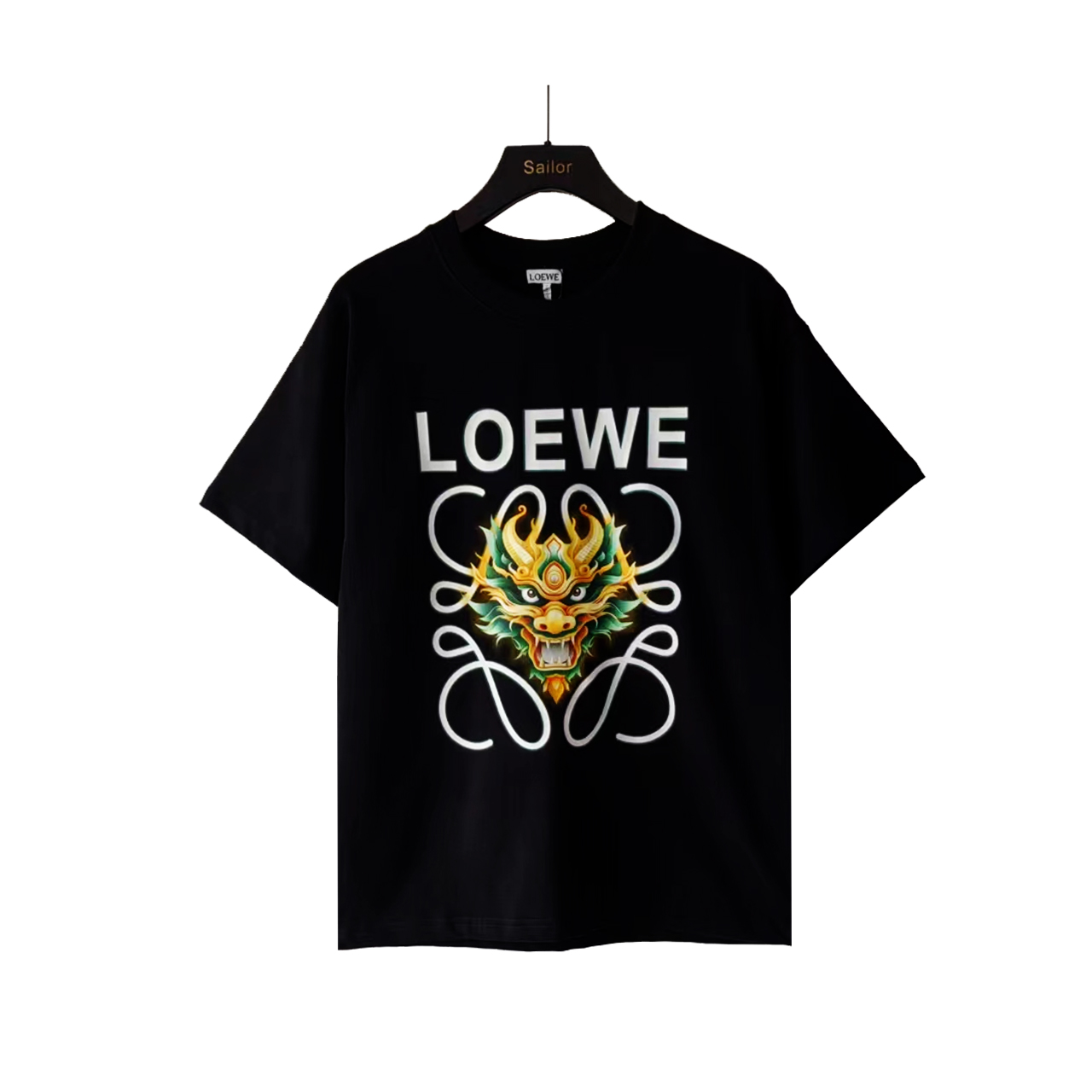 实拍细节图 +尺码表 LOEWE 罗意威 龙年限定印花短袖