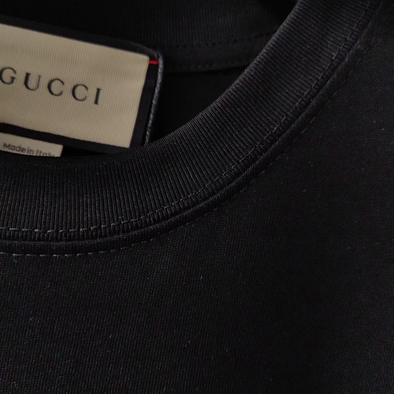 实拍细节图 +尺码表 GUCCI 古驰 胸前字母LOGO刺绣圆领休闲短袖T桖