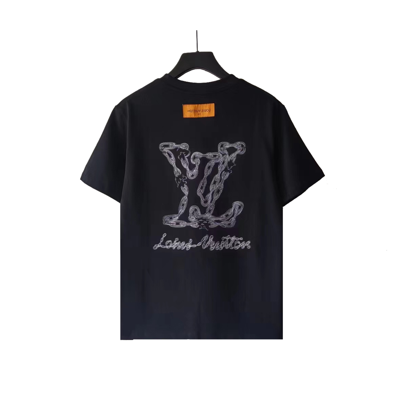 实拍细节图 +尺码表 Louis Vuitton/路易威登 前后绣花LOGO短袖T恤