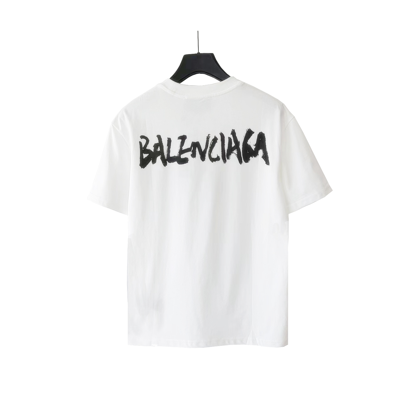 实拍细节图 +尺码表 Balenciaga X GUCCI 古驰 联名涂鸦印花圆领T桖