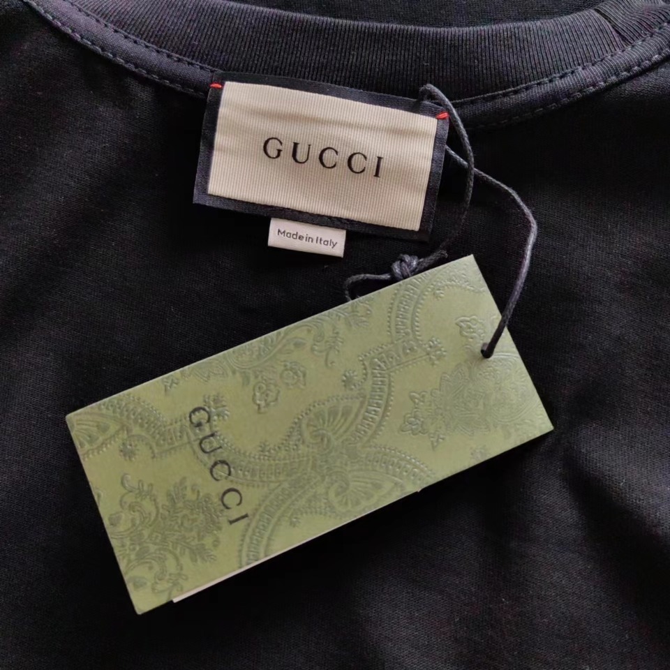 实拍细节图+尺码表 GUCCI 古驰 24ss彩色涂鸦logo印花短袖