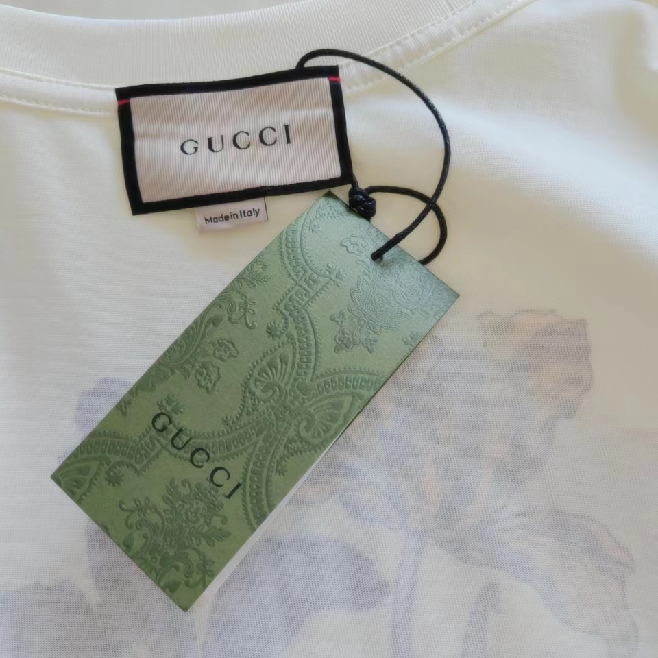 0 实拍细节图+尺码表 GUCCI/古驰 24ss潘神花卉短袖T桖