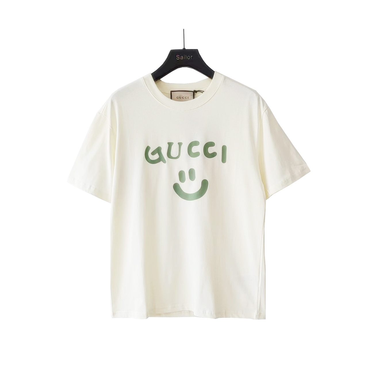 0 实拍细节图+细节图 GUCCI 古驰 logo笑脸印花短袖T桖