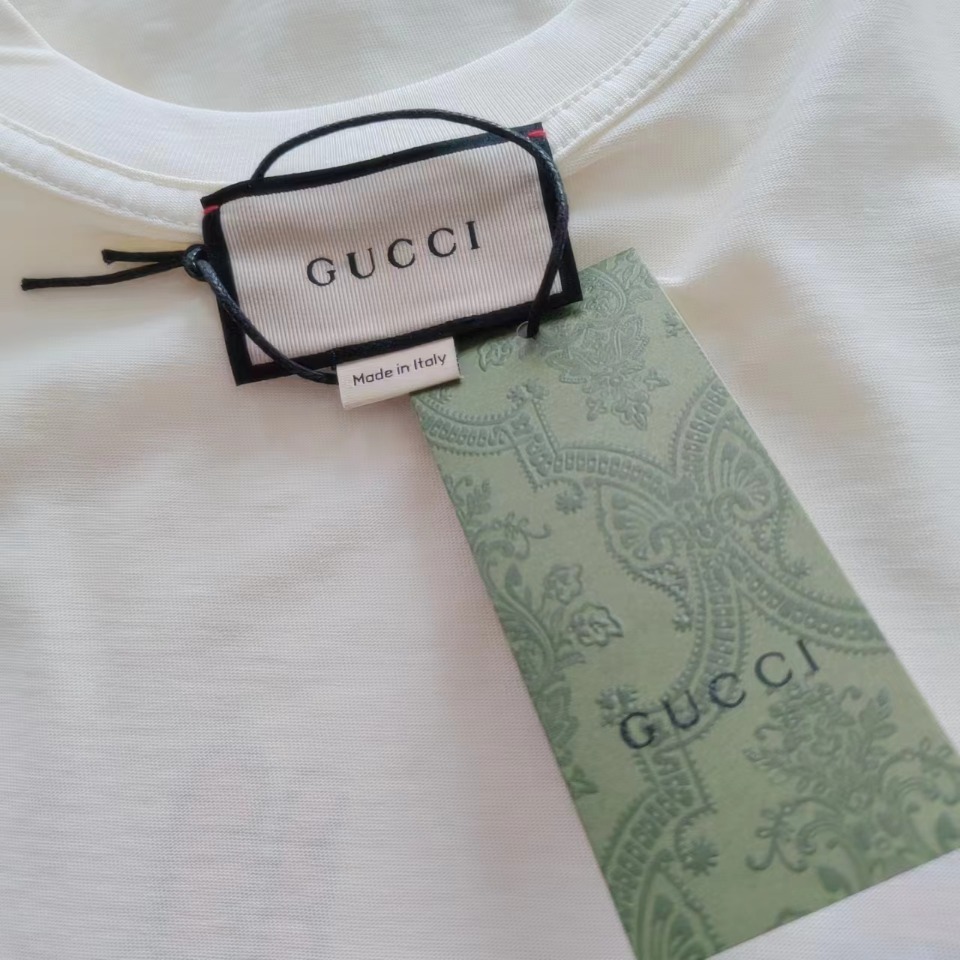 实拍细节图+尺码表 Gucci/古驰 2024早春龙年限定卡通萌宠图案印花T恤