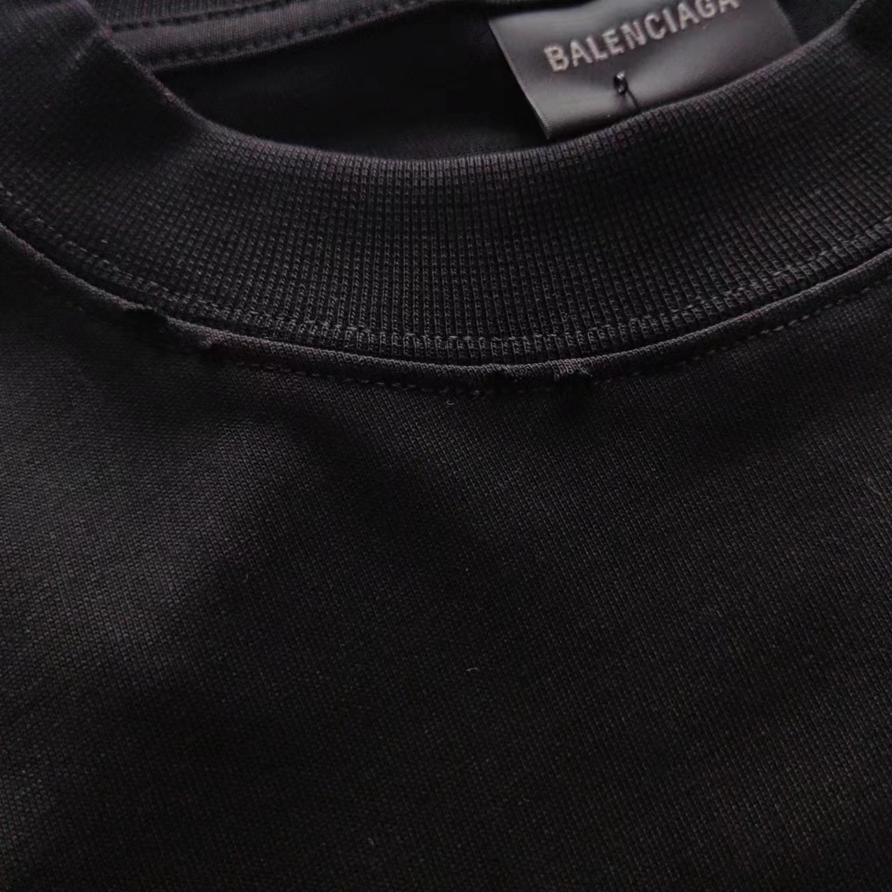 实拍细节图+尺码表 巴黎世家Balenciaga新款火焰字母logo短袖