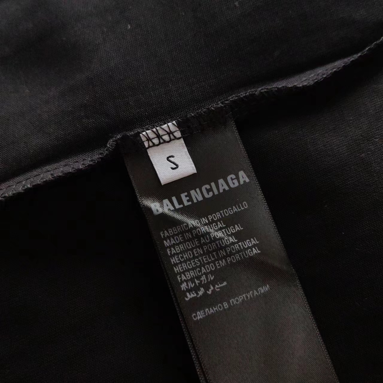 实拍细节图+尺码表 巴黎世家Balenciaga新款火焰字母logo短袖