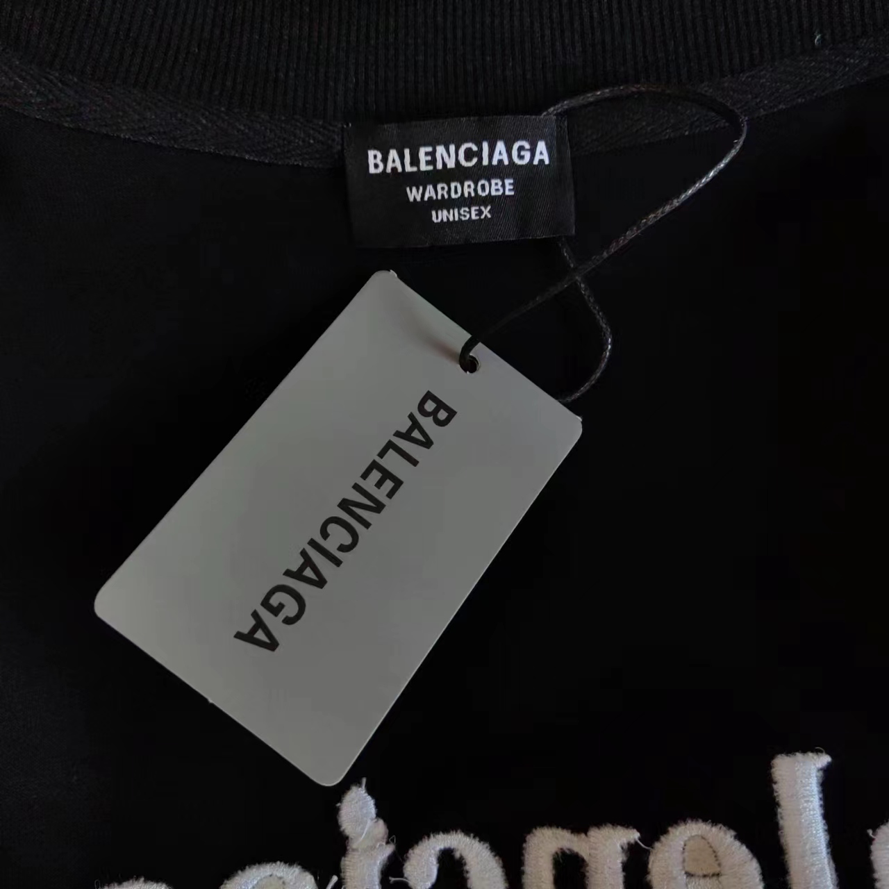 实拍细节图+尺码表 BALENCIAGA 巴黎世家 2023ss可乐波浪刺绣长袖