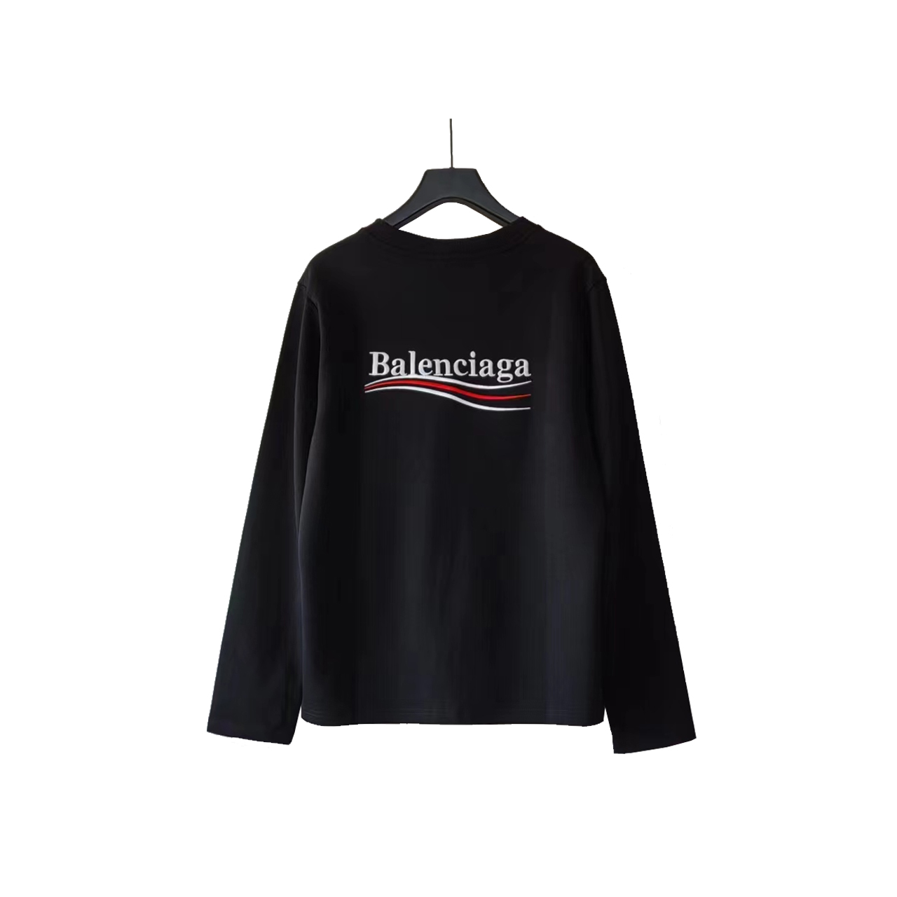 实拍细节图+尺码表 BALENCIAGA 巴黎世家 2023ss可乐波浪刺绣长袖