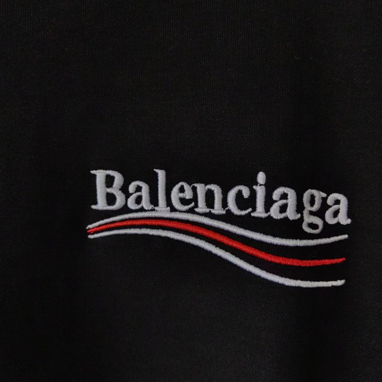 实拍细节图+尺码表 BALENCIAGA 巴黎世家 2023ss可乐波浪刺绣长袖