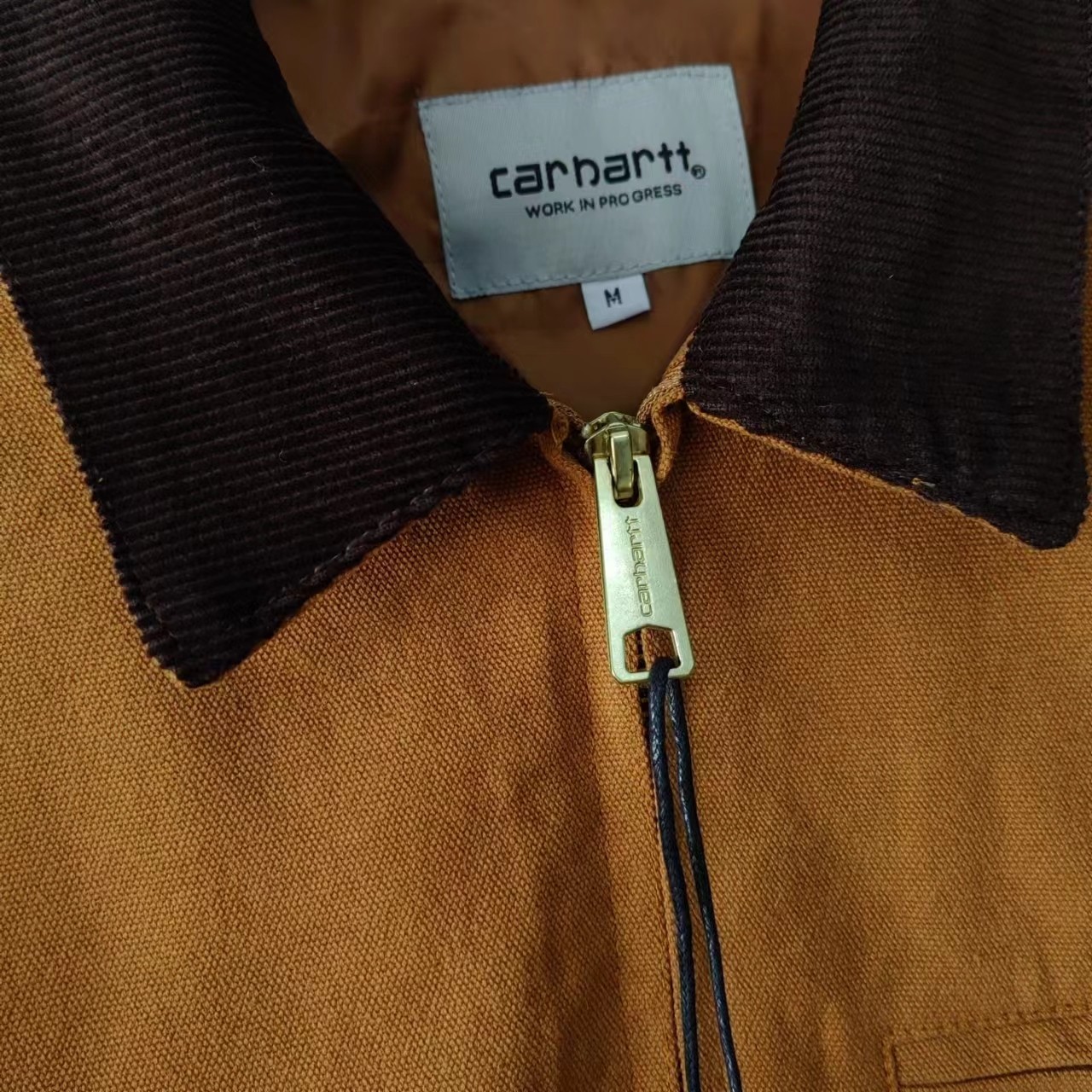 实拍细节图+尺码表 Carhartt 卡哈特灯芯绒翻领底特律工装夹克外套