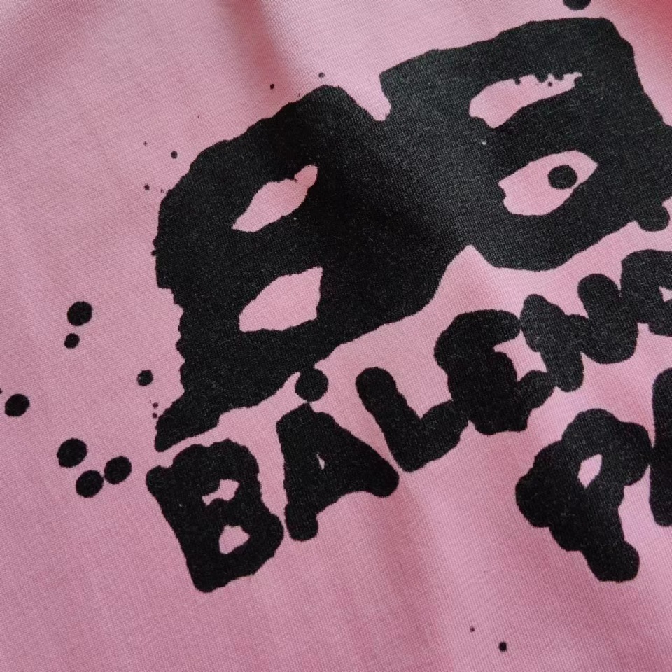 实拍细节图 +尺码表 巴黎世家 BalenciagaBB涂鸦手绘短袖