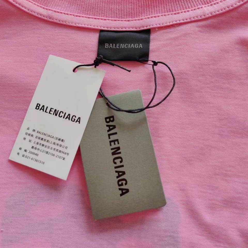 实拍细节图 +尺码表 巴黎世家 BalenciagaBB涂鸦手绘短袖