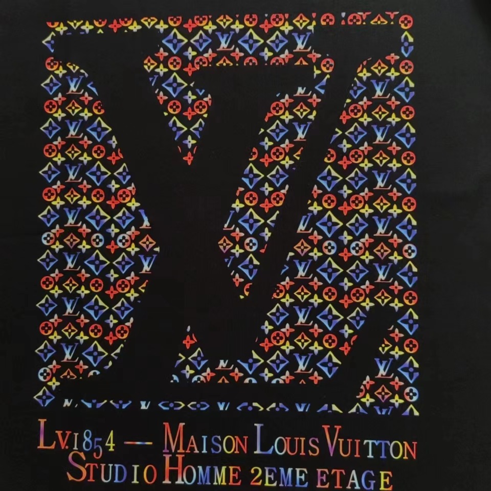 实拍细节图+尺码表 LOUIS VUITTON 路易 登威 24SS工具图案彩虹老花字母印花短袖T恤