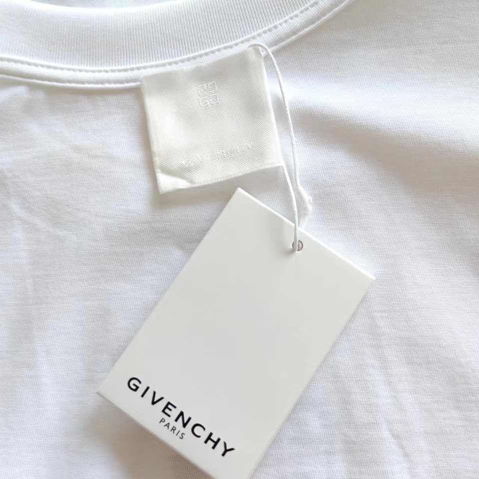 实拍细节图+尺码表 GIVENCHY 纪梵希 鲨鱼喷墨印花短袖