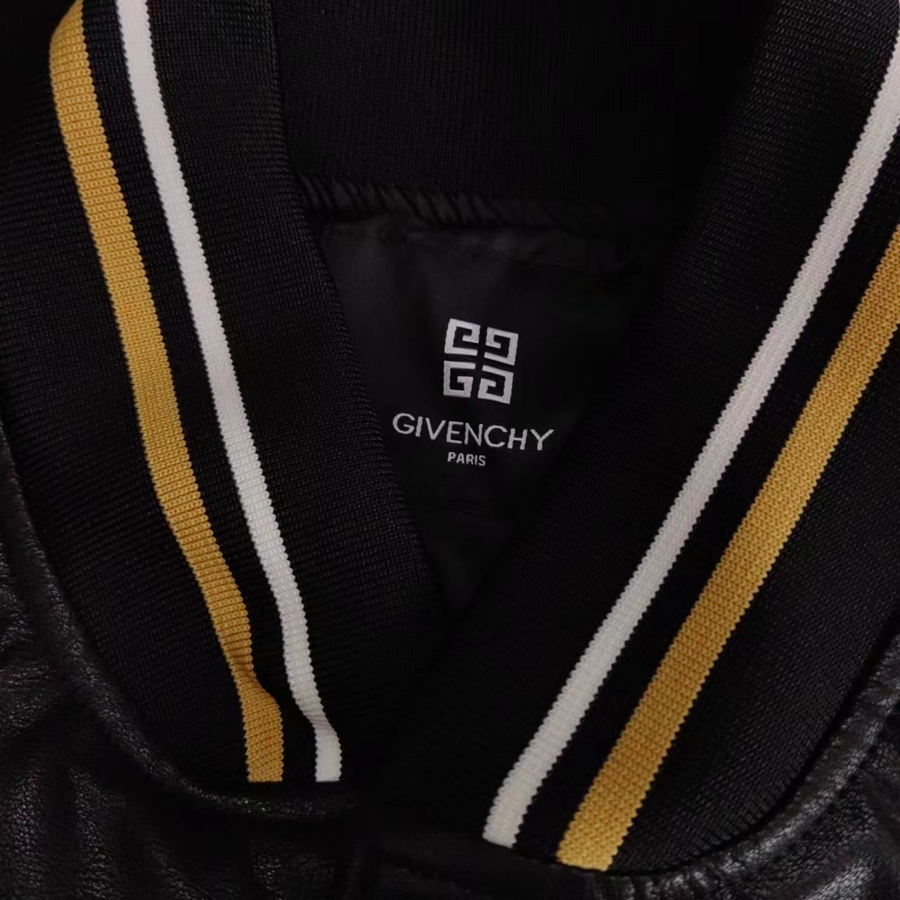 实拍细节图+尺码表 GIVENCHY 纪梵希单排扣皮衣棒球服夹克