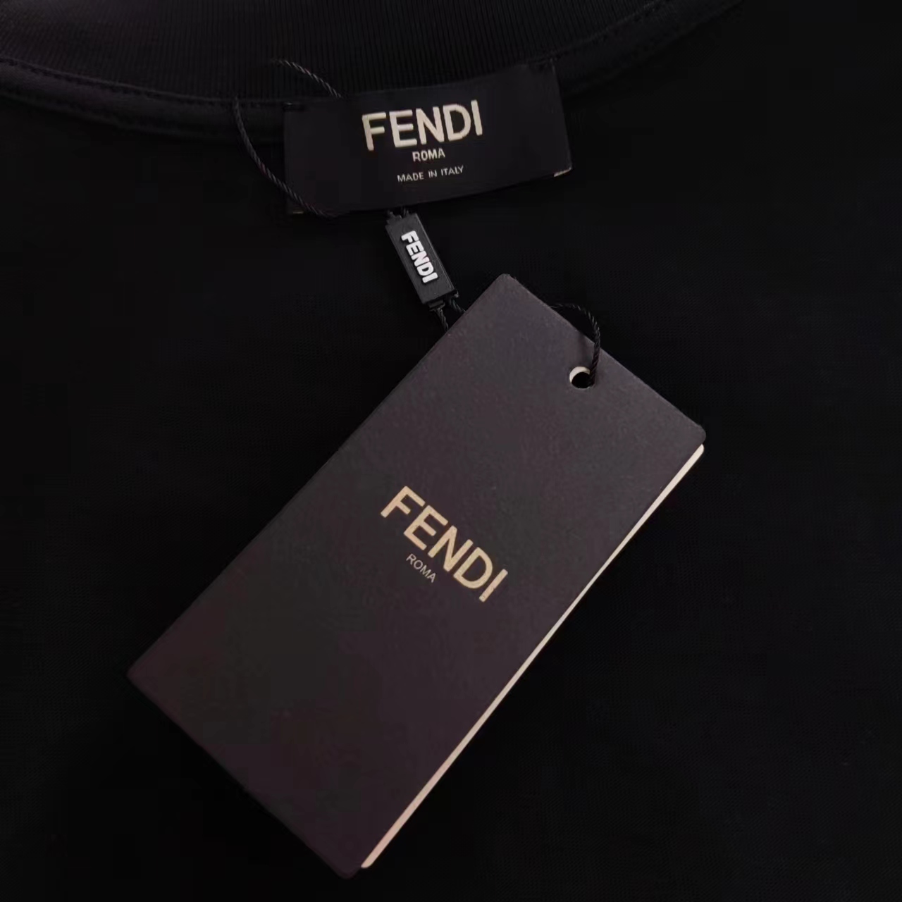 实拍细节图+尺码表 FENDI 芬迪 2024早春满印圆领T恤