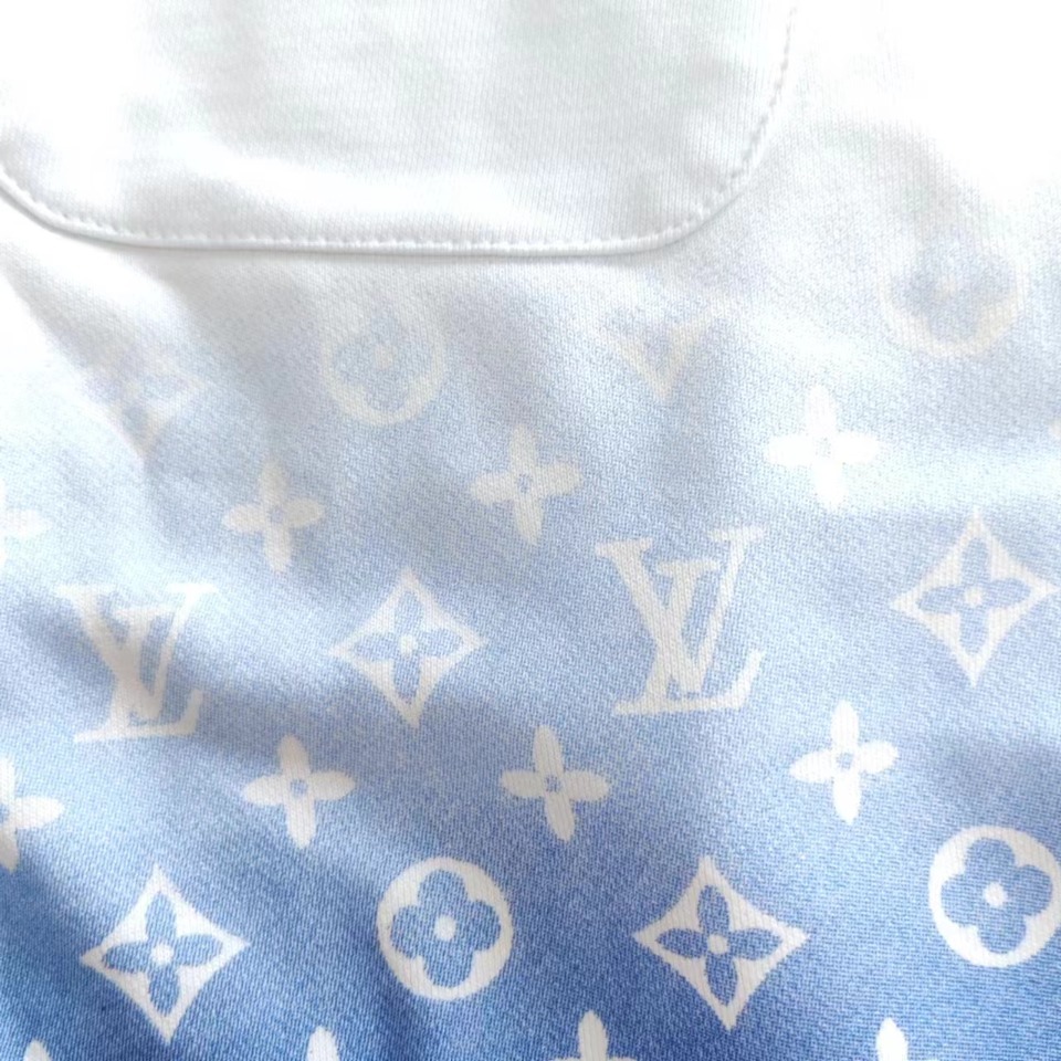 实拍细节图+尺码表 Louis Vuitton/路易威登 渐变小字母印花LoGO标识五分裤