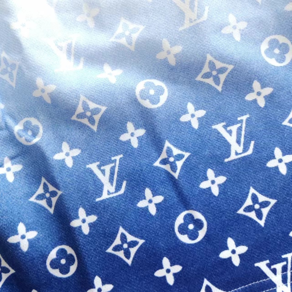 实拍细节图+尺码表 Louis Vuitton/路易威登 渐变小字母印花LoGO标识五分裤