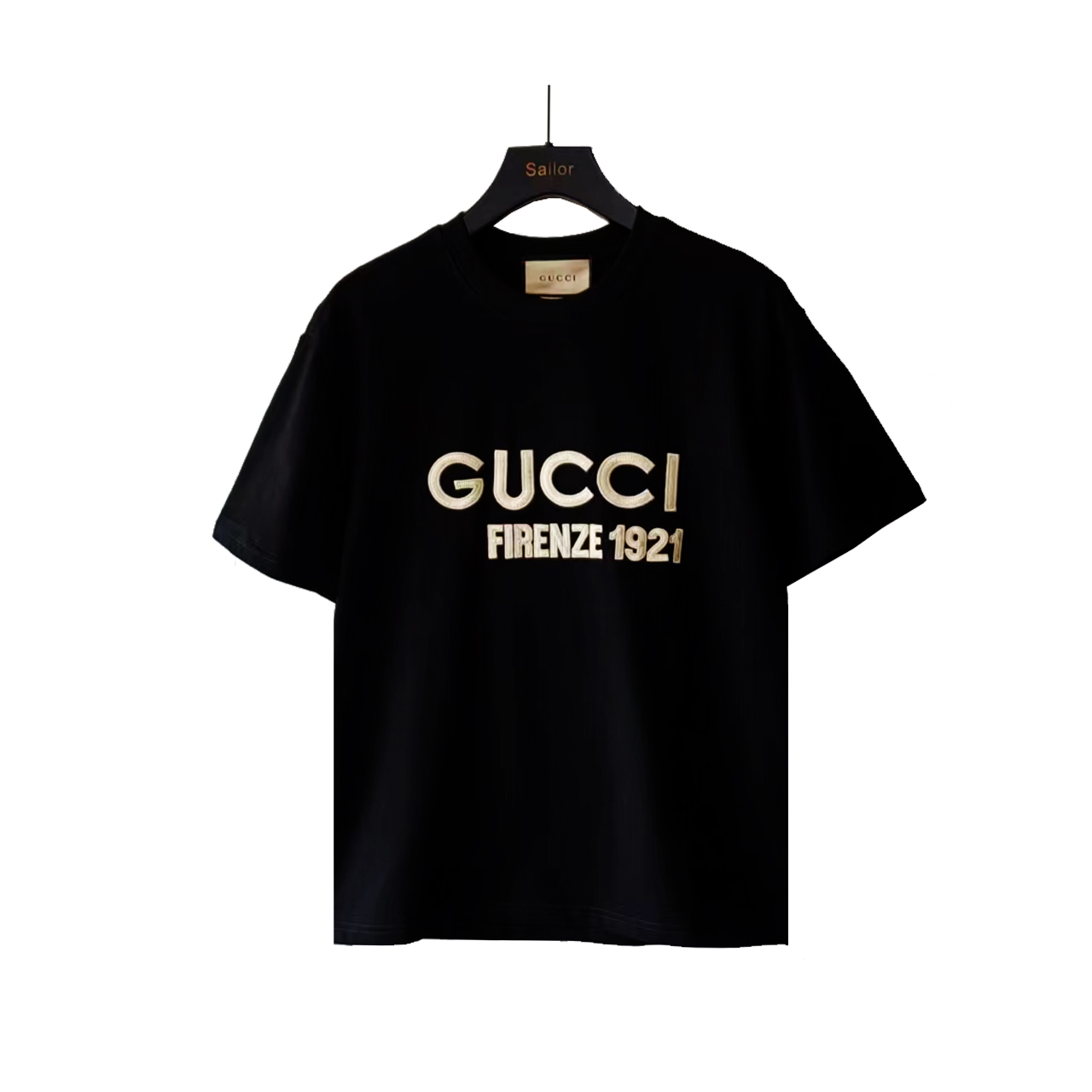 130 实拍细节图 +尺码表 Gucci/古驰 24SS1921刺绣字母圆领T恤